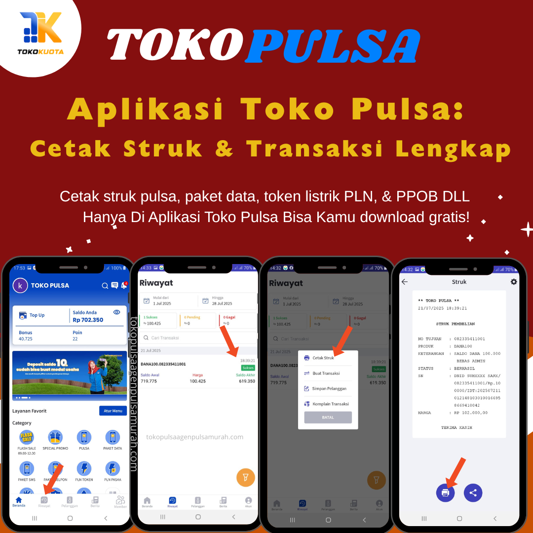 Cetak Struk PLN & PPOB Via Aplikasi