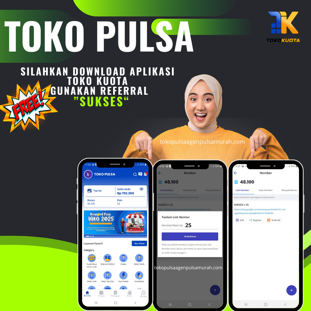 Cara Setting Link Referral & Kode Referral Toko Pulsa